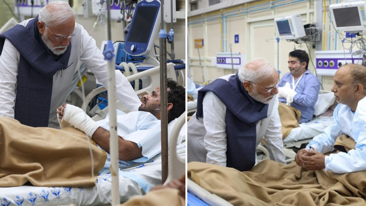 Modi meets with the injured victims of the Delhi Red Fort car blast